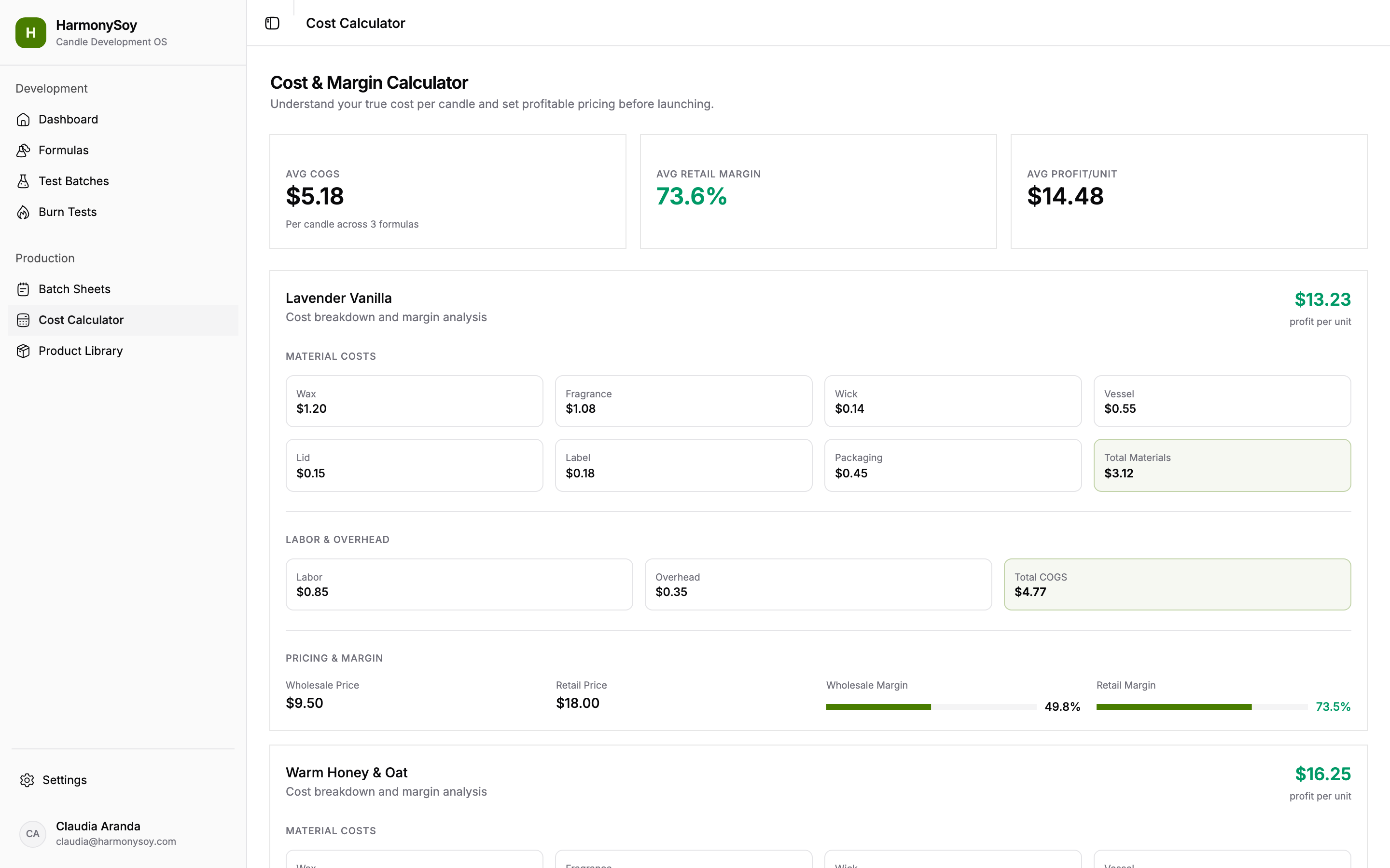 Precise <strong>Cost & Margin</strong> Analysis